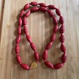 Beautiful Vintage Cinnabar Necklace